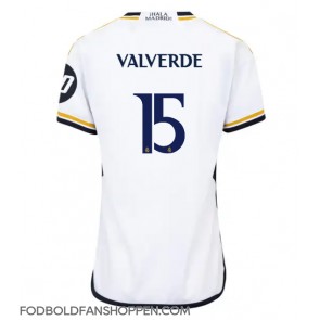 Real Madrid Federico Valverde #15 Hjemmebanetrøje Dame 2023-24 Kortærmet